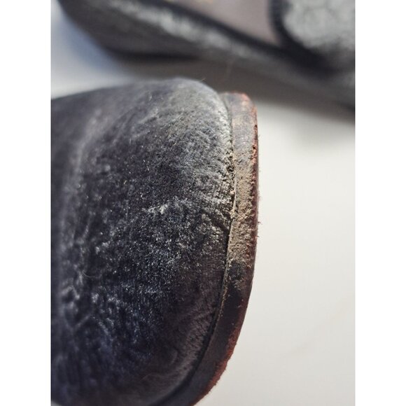 Mezlan Mens Travolta Embossed Velvet Formal Evening Shoes Gray Made Spain Size 1 - Picture 10 of 12